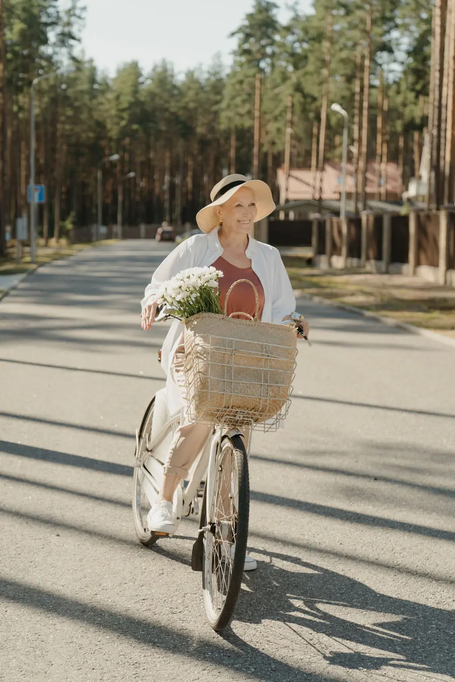 Senior lady on a bicycle